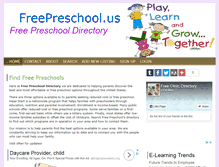 Tablet Screenshot of freepreschool.us